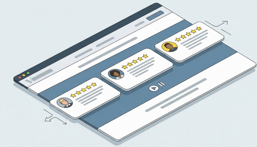 스크롤 압박 해결! HTML/CSS로 5분 만에 리뷰 캐러셀 (후기 슬라이드) 만들기